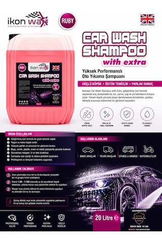 İkonwax Ruby Car Wash Shampoo With Extra