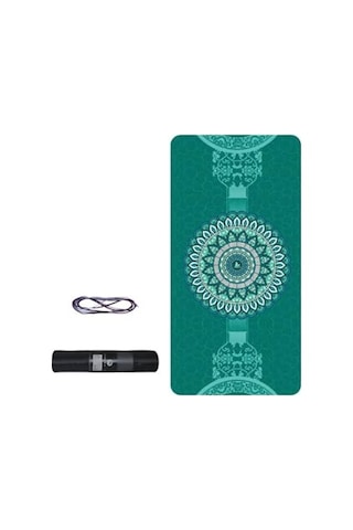 Tr Yoga Matı Ve Pilates Minderi 6mm Yeşil Kilim Desenli Diğer