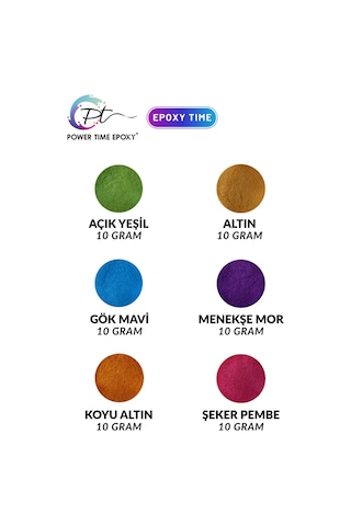 15 Kg Hobby Epoxy Smart + 6'lı Toz Sedefli Pigment Boya Seti