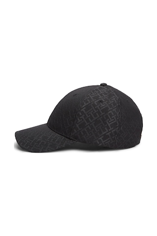 Tommy Hilfiger Th Monogram Cap Kadın Siyah Şapka - Aw0aw18058