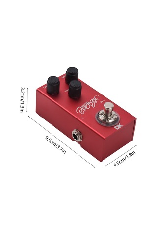 Ruicoo Gitar Efekt Pedalı - Geleneksel Distorsiyon Fonksiyonu, Metal Kasa, 6.35mm Giriş/çıkış, Ton Ve Kazanç Kontrolü