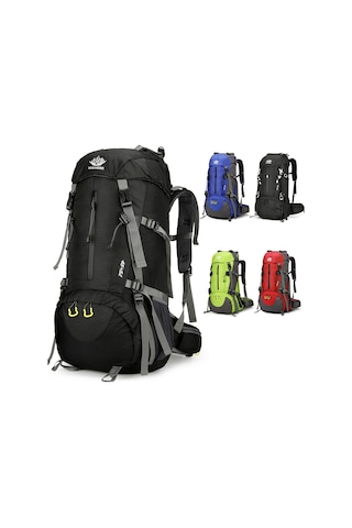 Vanaheımr-50l Yürüyüş Sırt Çantası Su Geçirmez Kamp Sırt Çantası,siyah Siyah