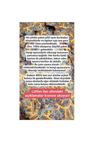 Süper Final All Star 2023 Seri Futbolcu Kartı 400'lü Paket