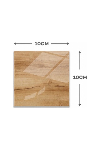 Gökçeoğlu Cam Bardak Altlığı Doğal Ahşap Temalı 4'lü Takım 10cm X 10cm Çok Renkli