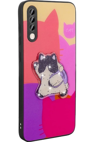 Samsung Galaxy A50 İle Uyumlu Kılıf Parlayan Kabartmalı İkonik Figürlü Silikon Kapak