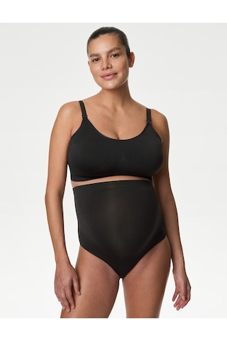 Marks & Spencer 3'lü Dikişsiz Full Brief Hamile Külot Seti T61008912H Siyah