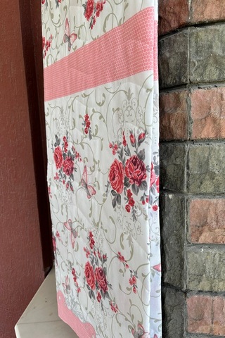 Sofline Çift Kişilik Çok Amaçlı Pike, Yazlık Pike, Desenli Pike, Yatak Örtüsü Pike 195x220cm Pembe