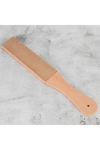 Springsun Ahşap Saplı İki Yönlü Deri Taşlama Aleti - Deri Ve Ahşap Kesici Araçları İçin Keskinleştirici Tahta