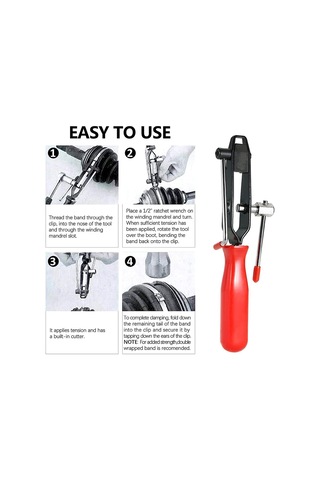 Xurunkeji Adet Cv Bot Kelepçe Pensesi Seti Ve 20 Adet Sıkma Bandı