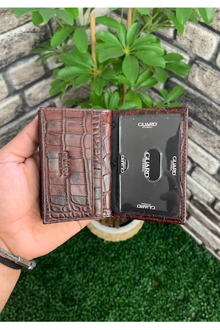 Guard Taba Croco Deri Kartlık Çok Renkli