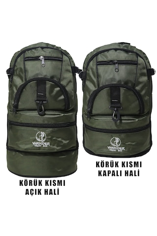 Bag Trend Bt Kamp Çantası 45 Litre Sırt Çantası Körüklü Trekking Outdoor Su Geçirmez 5 Gözlü Astarlı Yeşil