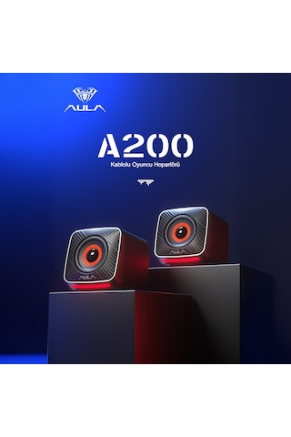Aula A200 Rgb Işıklı Masaüstü Gaming 3.5mm Jack Bilgisayar Pc Hoparlörü