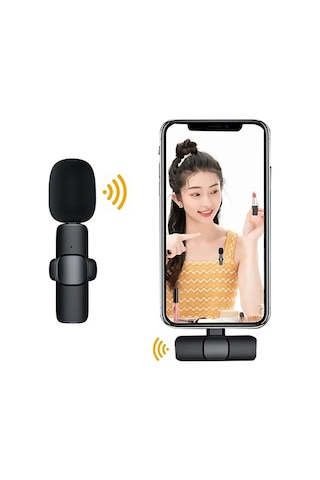 Type-c Mini Kablosuz Yaka Mikrofonu Youtube Facebook Tiktok Vlog Çekim Mikrofonu