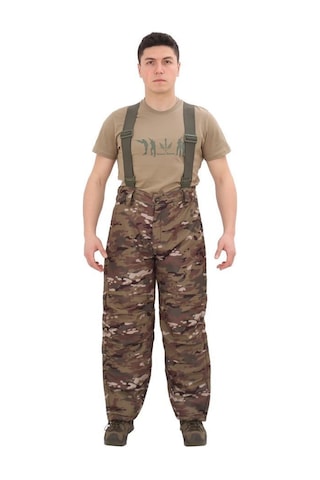Hadpols Single Sword Softshell Su Geçirmez İçi Polarlı Salopet Pantolon Soğuk Koruma Zorlu Hava Kamp Giysisi Kamuflaj