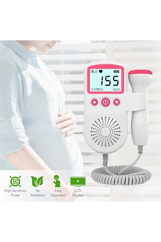 Gebelik için Fetal Doppler Bebek Doppler Kalp Atışı Monitörü 50-230BPM Ölçüm Aralığı 3MHZ Fetal - Mavi
