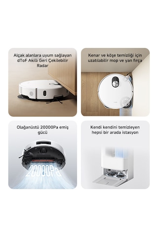 Xiaomi Robot Vacuum Mop 5 Beyaz Akıllı Robot Süpürge