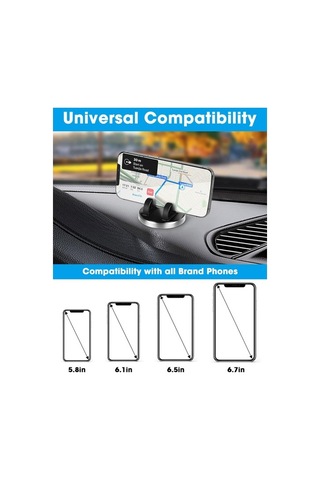 Agoodshop Araç Telefonu Tutacağı, 360 Döndürülebilen Gösterge Paneli Cep Telefonu Tutacağı, Kaymaz Si