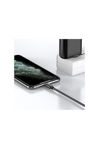 Ally Pd 20 W Hızlı Şarj Apple iPhone Uyumlu 12-11 Usb-C To Lightning Şarj Kablosu Siyah
