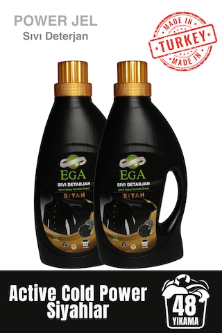 Ega Kimya Power Jel Siyah Sıvı Yıkama Deterjanı 2 x 1100 ML