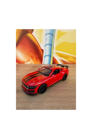 Ford Mustang Diecast Model Araba Sesli Işıklı Açılan Kapılar Ford Mustang Araba Kırmızı - Siyah