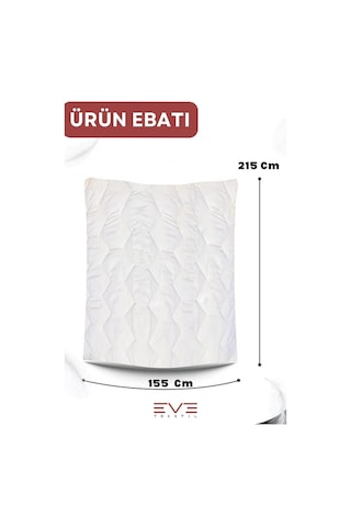 Eve Tekstil Kapitone Yüksek Kaliteli 4 Mevsim Kullanılabilir Microfiber Soft Çift Kişilik Antialerjik Yorgan Beyaz
