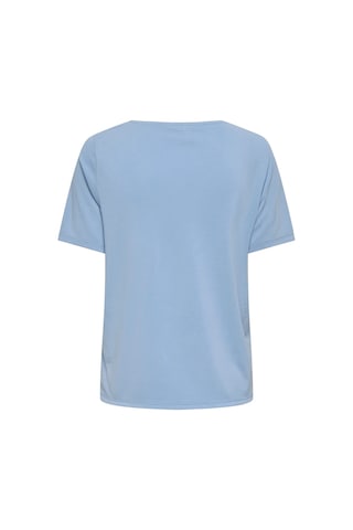 Only Onlfree S/s Split V-neck Top Jrs Kadın T-shirt 15368626 Mavi