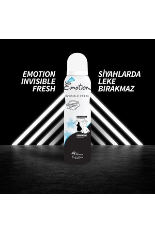 Emotion Invisible Fresh Kadın Sprey Deodorant 4 x 150 ML
