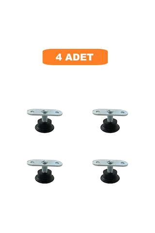 Homdep Masa Sandalye Dolap Sehpa Ayarlanabilir Yükseltme Ayağı M8 Siyah Rotil Ayak 4 Adet Siyah