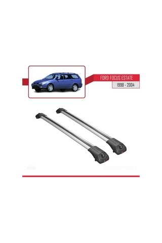 Ford Focus Estate C170 1998-2004 Arası İle Uyumlu Ace-1 Ara Atkı Tavan Barı Gri