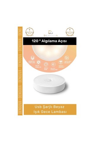 Sensörlülamba Hareket Sensörlü Portatif Led Duvar Aydınlatma Modu Usb Şarjlı Beyaz Işık Gece Lambas Çok Renkli