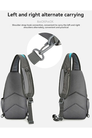 Createtech Erkek Seyahat Çantası, Bölmeli, 3 Yk, Oxford Mavi Kumaş, Hafif & Dayanıklı Mavi