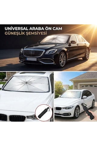 Buffer Premium Katlanabilir Araç Ön Cam Güneşliği Şemsiye Tipi Oto Güneşlik, Uv Korumalı Isı Yalıtıml 1