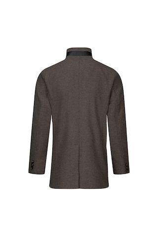 Hatemoğlu Vizon Slim Fit Hakim Yaka Yünlü Kaşe Palto 2982373 Vizon