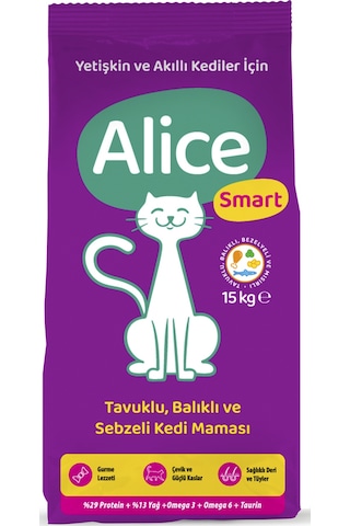 Alice Smart Tavuklu Yetişkin Kuru Kedi Maması 15 KG