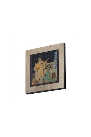 İki Müzisyen Kız Osman Hamdi Bey, 1880 Baskılı Mdf Magnet 7x7 233