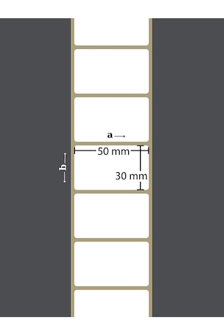 3 Rulo 30x50 Mm Termal Barkod Etiketi Yapışkanlı 1 Rulo 1000 Adet Etiket Diğer