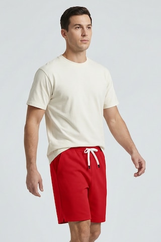 Tommy Life Fiesta Standart Fit Basic Arka Cepli Erkek Şort - 88314 Kırmızı