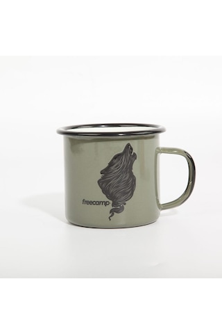 Freecamp Campers Emaye Kupa Mug 350 Ml Haki Çok Renkli