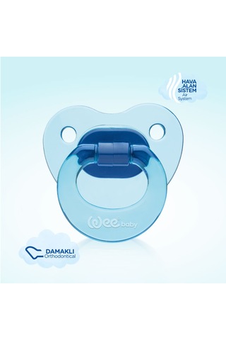 Wee Baby Akide Damaklı Emzik No:2 Mavi 6-18 Ay