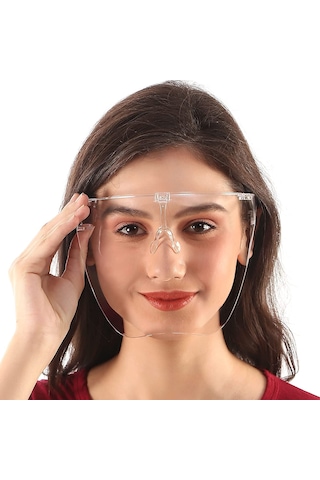 Polikarbon Maske Siperlik Tam Yüz Koruyucu Polikarbon Siperlik Face Shield With Glasses