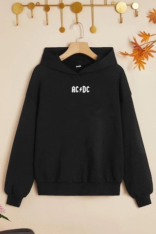 Uyguntarz Çocuk Baskılı Sweatshirt Siyah