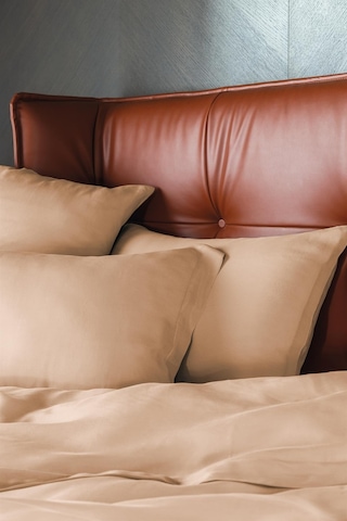 İssimo Jade Peony Vegan İpek Nevresim Takımı Çift Kişilik Somon-1840 Somon