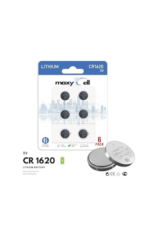 Maxycell 6 Adet Cr1620 Düğme Pil 3v Dl1620 Ecr1620