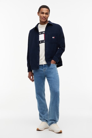 Tommy Hilfiger Tjm Brıck Cord Overshırt Ext Erkek Mavi Gömlek - Dm0dm21698