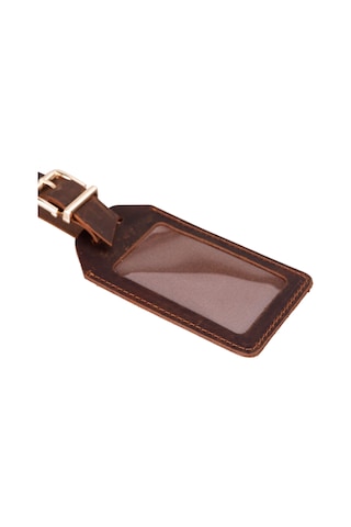 Bloominbag Bloomtag Atlas Saddle Heritage Brown Airtag Uyumlu Hakiki Deri Valiz Kimlik Etiketi Kahverengi