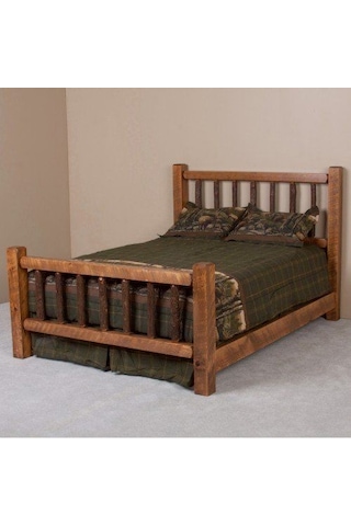 Masifart_Mobilya Masifart Ahşap Karyola Klasik Ağaç Dalı Ahşap Yatak Başlığı Çift