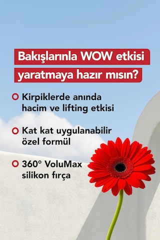 Flormar Volume Up Mascara Yoğun Hacim Ve Lifting Etkili Kat Kat Uygulanabilir Maskara 8682536100724 000 Black