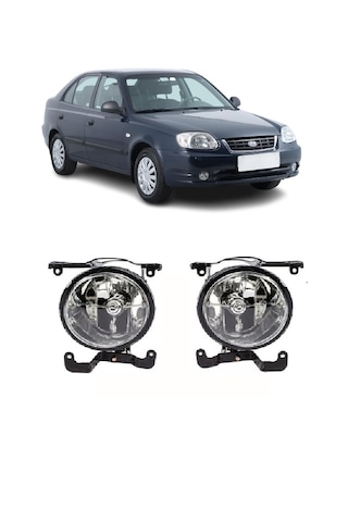 Cme Parts Hyundai Accent Admire 2003 - 2006 Uyumlu Sağ + Sol Sis Far Takımı 2 Adet Sis Far Ampullu