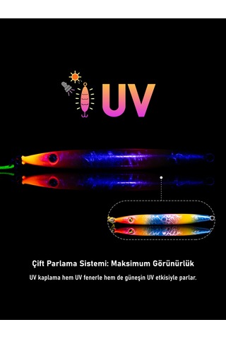 Jig, Zoka, Suni Yem, Glow Uv Metal Jig, 60gr 10cm Razor 60