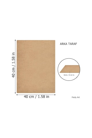 3 Mm 40x40 Mdf Plaka 4 Adet - Hobi, Maket, Ahşap El Sanatları İçin Uygun 4 Lü Paket